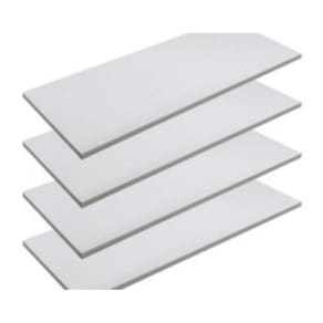 Kit 4 Prateleiras 50X15 Mdf Preto Acompanha Kit