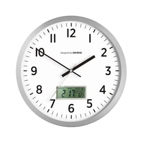 Relógio De Parede Digital Com Calendário e Termômetro Despertador Medidor De Temperatura Para Escritório e Sala