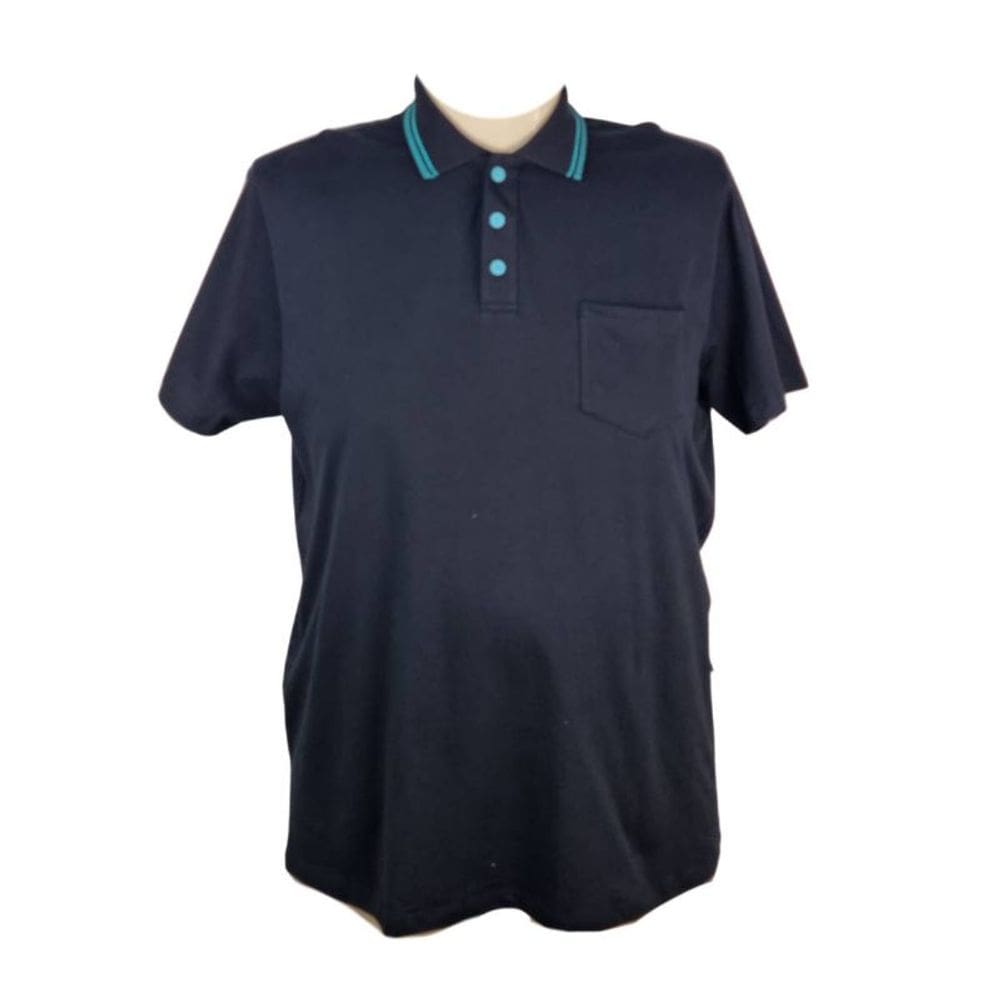 Camiseta Polo CR Masculina Preta Plus Size