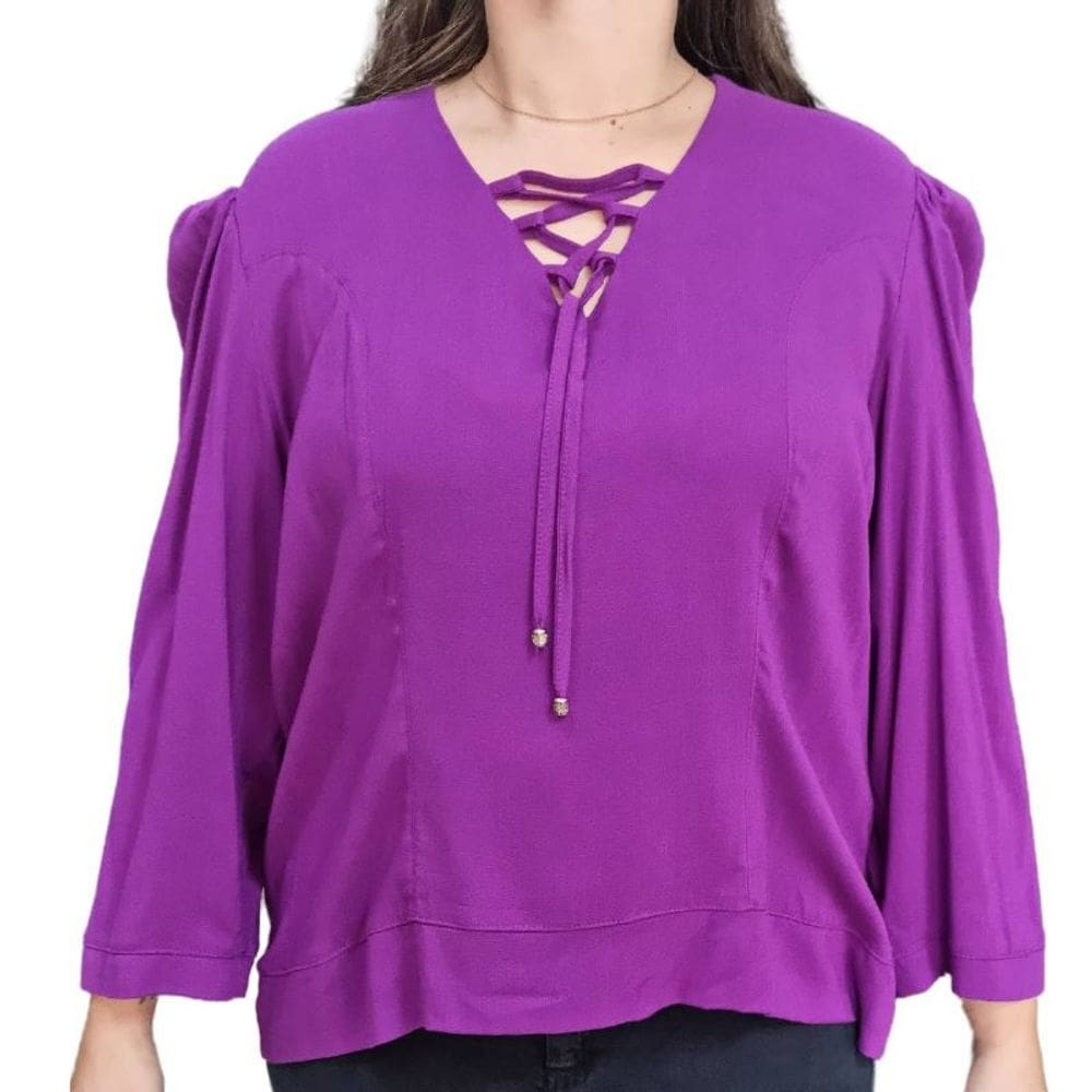 Blusa Feminina Raio de Luz Manga 3/4 Bata