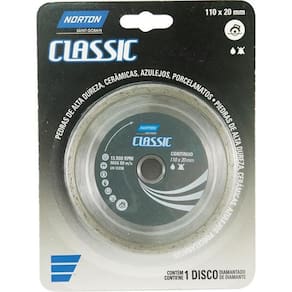 Disco De Corte Diamantado Liso Norton Classic 110Mm