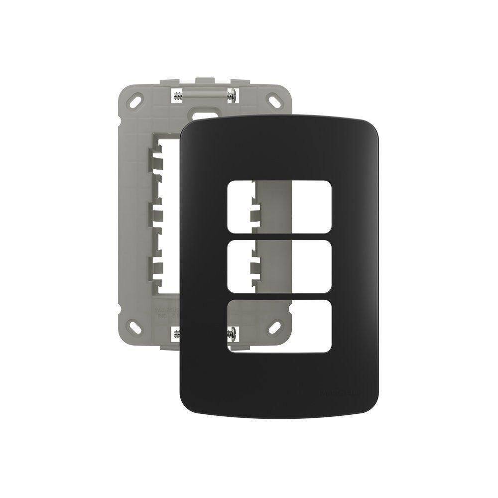 Placa Com Suporte Margirius B3 Colors 4X2 Para 3 Módulos