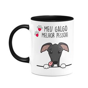 Caneca Dog - Meu Galgo, melhor pessoa! B-black - M2