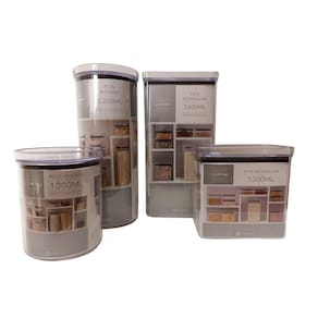 Pote Hermetico Lumini 4Peças-1.000Ml,2.200Ml,1.300Ml,2.600Ml