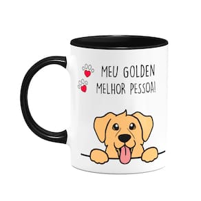 Caneca Dog - Meu Golden, melhor pessoa! B-black