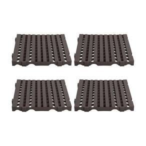 Estrado Piso Plástico 4 Un = 1M 4,5X50X50 Preto Della Plast