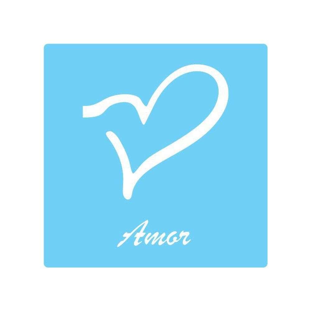 Stencil De Parede Tamako Amor - 55 X 55Cm - Ref 385