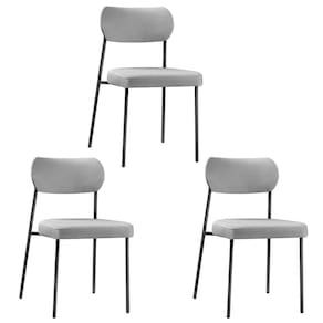 Conjunto 2 Cadeiras para Sala de Jantar Lavínia Cinza/Preto