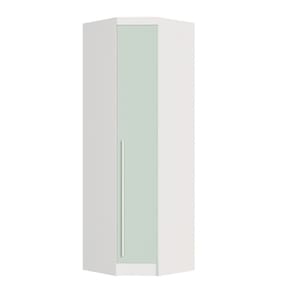 Módulo Canto Oblíquo 1 Porta Infinity Branco Line/ Pistache Line