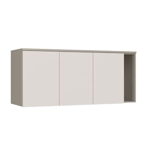 Módulo Aéreo 3 Portas 170cm X 73cm Elegantes Niquel/Blanc