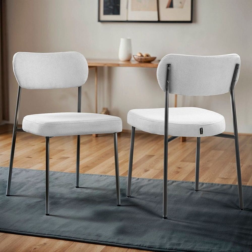 Conjunto 2 Cadeiras para Sala de Jantar Lavinia Cinza/Preto
