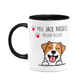 Caneca Dog - Jack Russell, melhor pessoa! B-black