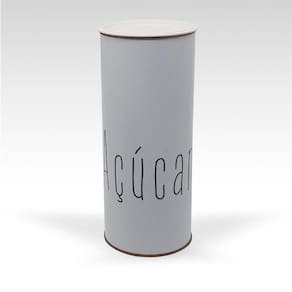 Lata Açucar Branca Porta Mantimento Divertida 1Kg Capacidad