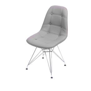 Cadeira Boxbit Dkr Eames Botonê Base Cromada Cinza