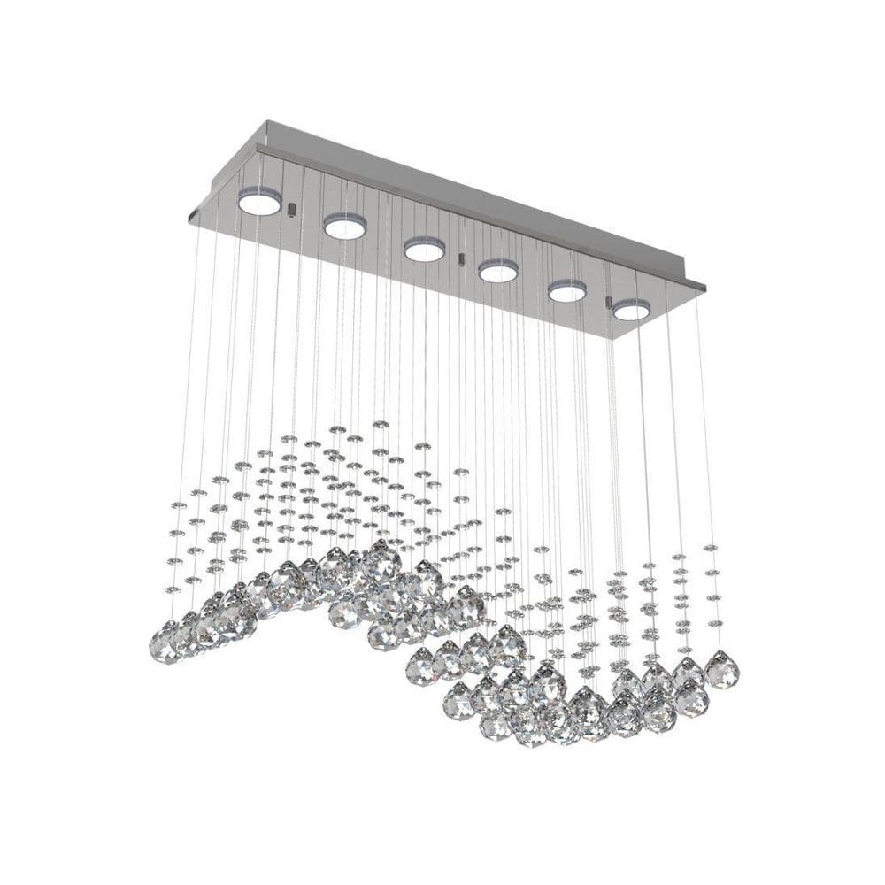 Lustre de Cristal  Onda 62X19cm   L304