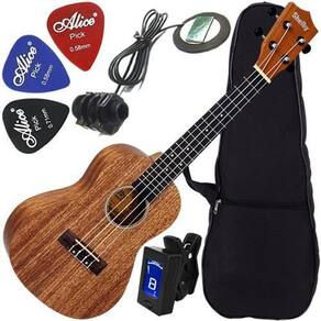 Kit Completo Ukulele Eletroacústico Concerto Shelby Su23M