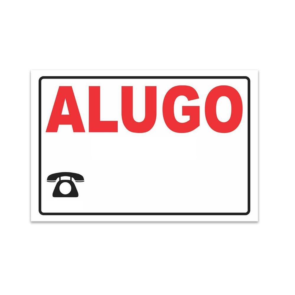 Placa Sinalização Alugo 30X20
