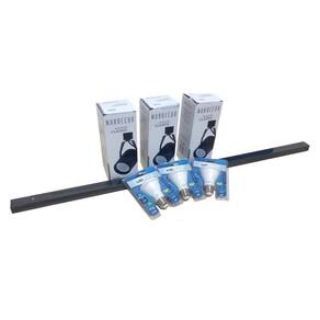 Kit Trilho Eletrificado 1M 3 Spot + 3 Lampadas Par20 3000K