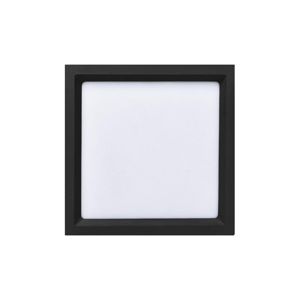 Painel Recuado Led Preto Embutir 18W Quadrado 22X22 4000K