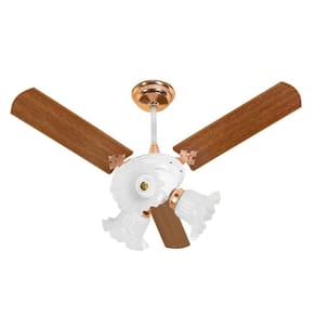 Ventilador Teto Venti-Delta New Zeta Mogno Branco/Cobre 110V