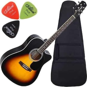 Kit Violão Eletroacústico Folk Afinador Giannini Gdc-1 Vsb
