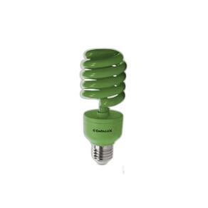 Lampada Verde Espiral Fluorescente 15W 127V Decorativa