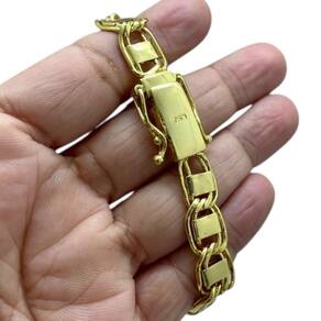 Pulseira Dubai 10Mm Banhado A Ouro 18K Marca 750