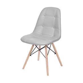 Cadeira Boxbit Dkr Eames Botonê Base Em Madeira Cinza