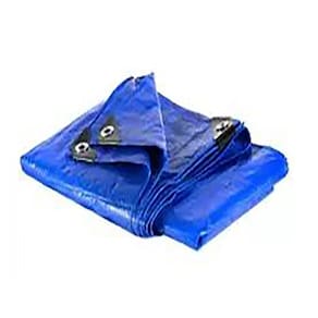 Lona Plástica Multiuso 4X4M Azul Com Ilhoses Pacote Com 1