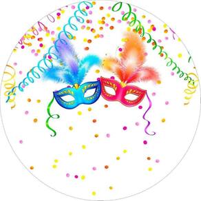 Painel Redondo Tecido Sublimado 3D Carnaval Frd-5845