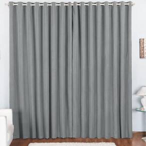 Cortina Pryme 2 Metros Sala Quarto Em Oxford Varão Cinza