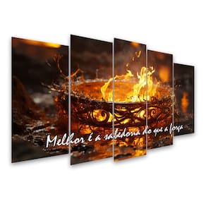 Kit Quadro Decorativo Religioso Para Sala de Estar 158x90cm A55 - Pallazio