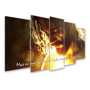 Kit Quadro Decorativo Religioso Para Sala de Estar 73x39cm A37 - Pallazio
