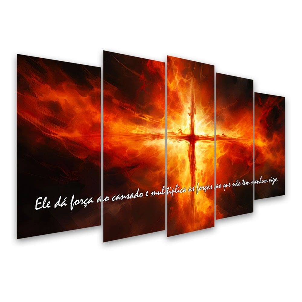 Kit Quadro Decorativo Religioso Para Sala de Estar 158x90cm A139 - Pallazio