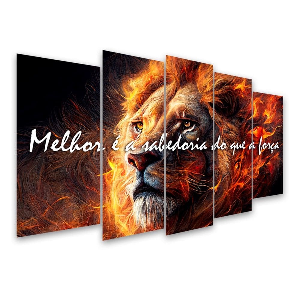 Kit Quadro Decorativo Animais Para Sala de Estar 73x39cm A109 - Pallazio
