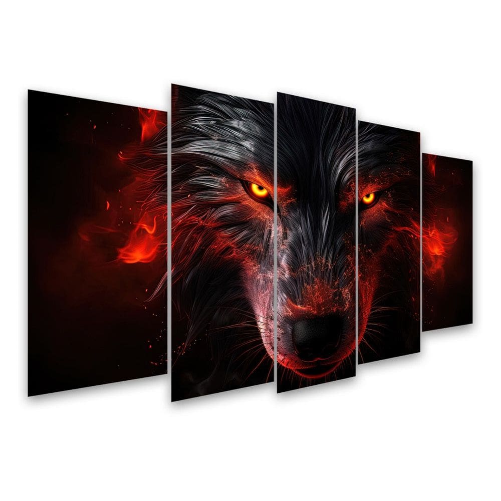 Kit Quadro Decorativo Animais Para Sala de Estar 88x48cm A205 - Pallazio