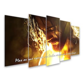 Kit Quadro Decorativo Religioso Para Sala de Estar 128x72cm A37 - Pallazio