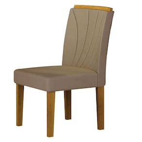 Cadeira para Mesa de Jantar Lorena Plus MDF Freijó Joli Camurça - Leifer Móveis