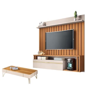 Home Suspenso Self com Mesa de Centro Cadenza Cinamomo Off White - HB Móveis
