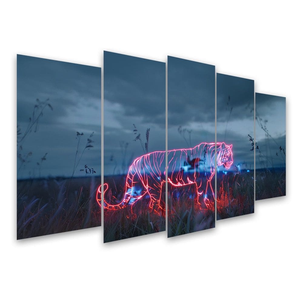 Kit Quadro Decorativo Animais V2 Para Sala de Estar 73x39cm A145 - Pallazio