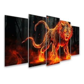 Kit Quadro Decorativo Animais Para Sala de Estar 108x60cm A157 - Pallazio