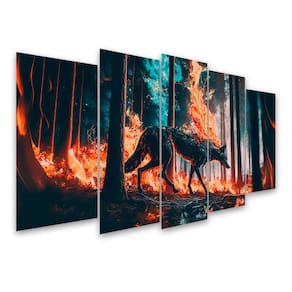 Kit Quadro Decorativo Animais V2 Para Sala de Estar 158x90cm A13 - Pallazio