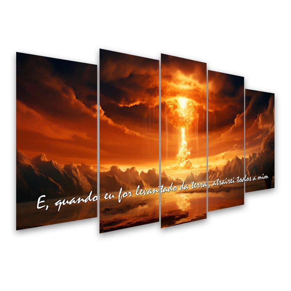 Kit Quadro Decorativo Religioso Para Sala de Estar 88x48cm A175 - Pallazio