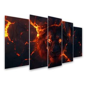 Kit Quadro Decorativo Animais Para Sala de Estar 128x72cm A61 - Pallazio