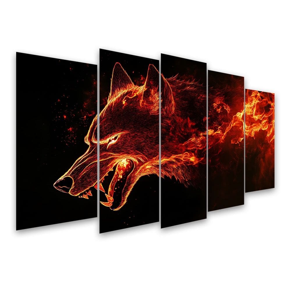 Kit Quadro Decorativo Animais Para Sala de Estar 128x72cm A211 - Pallazio