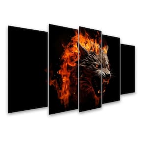 Kit Quadro Decorativo Animais Para Sala de Estar 128x72cm A199 - Pallazio