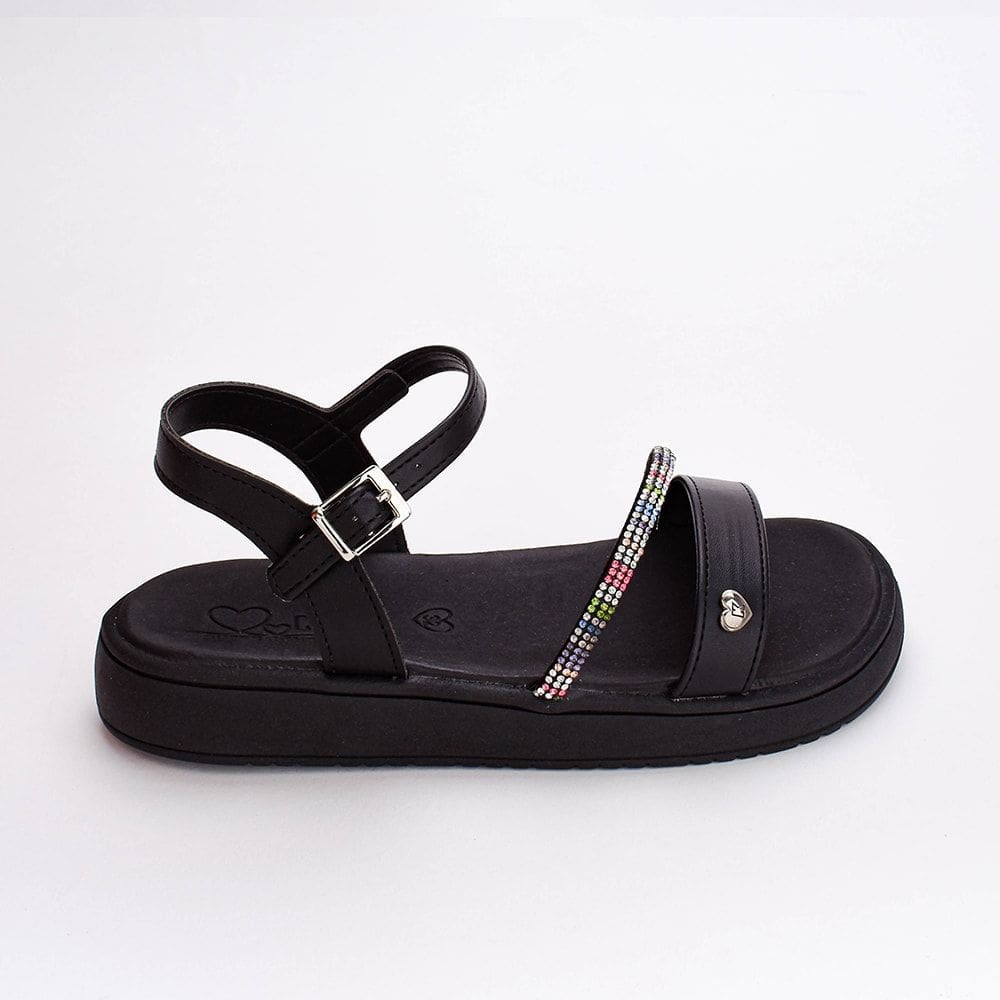 SAND.KIDY MINI FLAT FORM PRETO Kidy