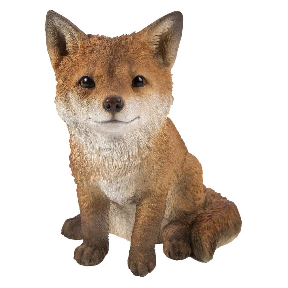 Estátua de presente de alta linha Fox Pup Sitting 87719-E em poliresina