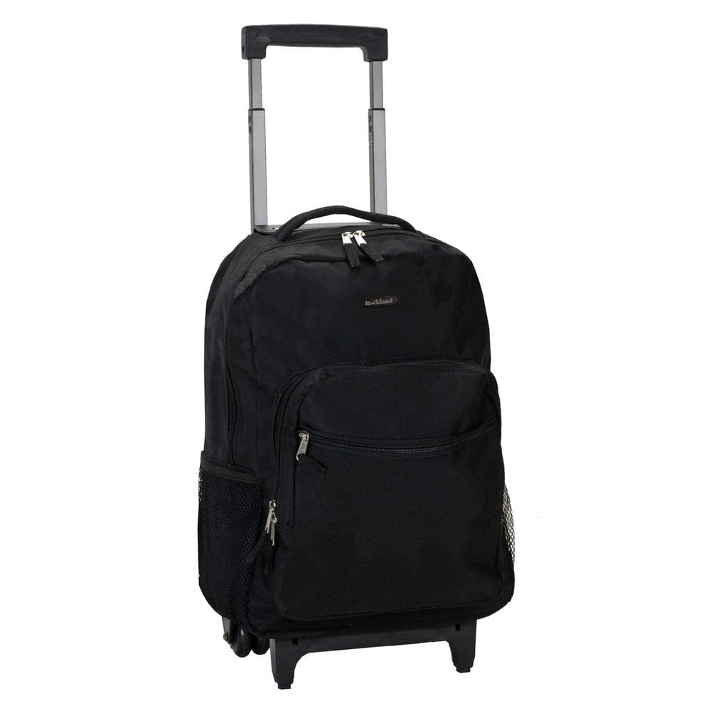 Mochila com rodinhas Rockland Double Handle preta 43cm