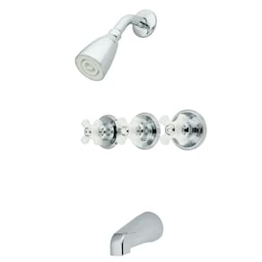 Banheira e chuveiro Kingston Brass KB231PX com alça cruzada